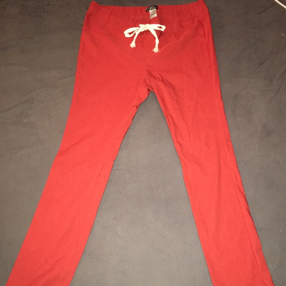 Burnt orange straight legged pants